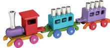 Emanuel Anodized Chanukah Menorah, Train-- Multicolor