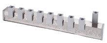 Emanuel Hammered Menorah Squares-- Silver