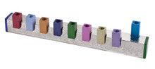 Emanuel Hammered Menorah Squares-- Multicolor