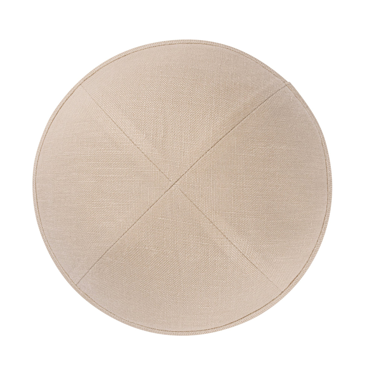 IKIPPAH MID-BEIGE LINEN YARMULKE