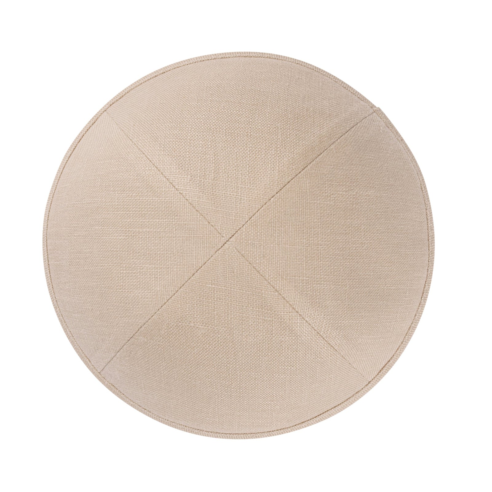 IKIPPAH MID-BEIGE LINEN YARMULKE