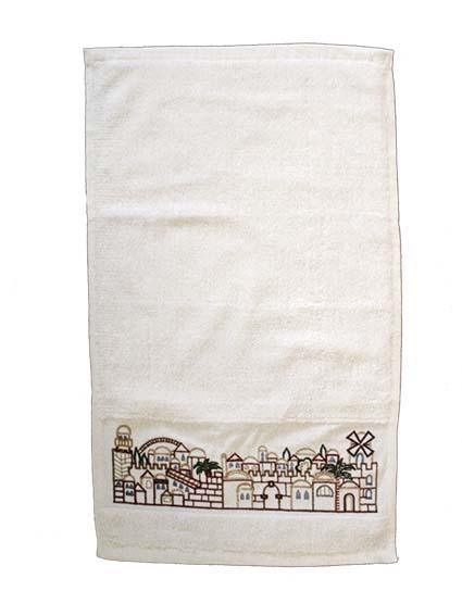 Jerusalem Embroidered Netilat Yadayim Towel