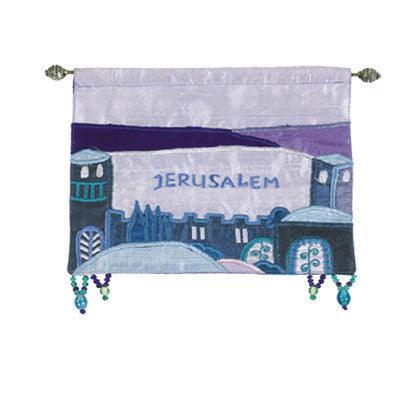 Jerusalem English Blue Wall Hanging