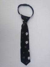 chanukah dreidel tie for kids with zipper, small size 11", Black