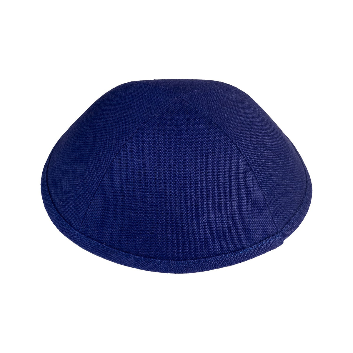 IKIPPAH DARK ROYAL BLUE LINEN YARMULKE