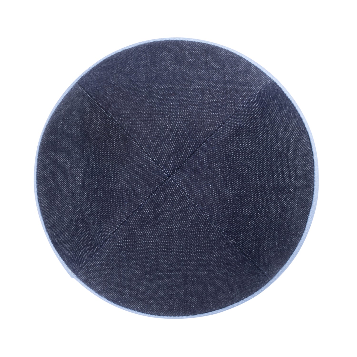 IKIPPAH DARK DENIM COLORS W/ COLORED RIM YARMULKE
