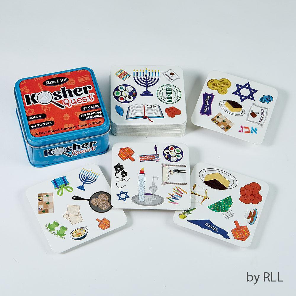 KOSHERQUESTÃ¢â€žÂ¢ GAME, 55 CARDS, 3.5" x 3.5", COLLECTIBLE TIN