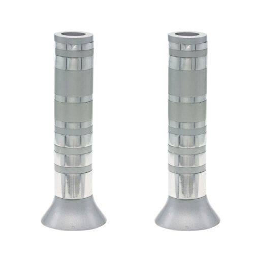 Large Anodized Candlesticks-Full Rings (EM-CW)