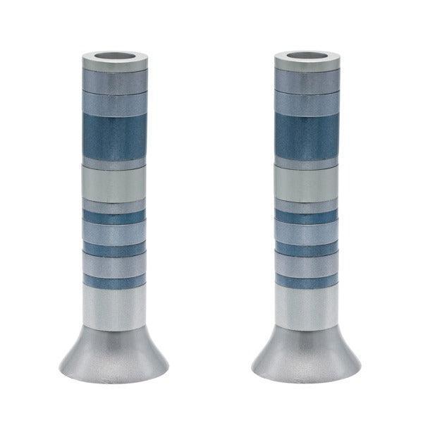 Large Anodized Candlesticks-Full Rings (EM-CW)