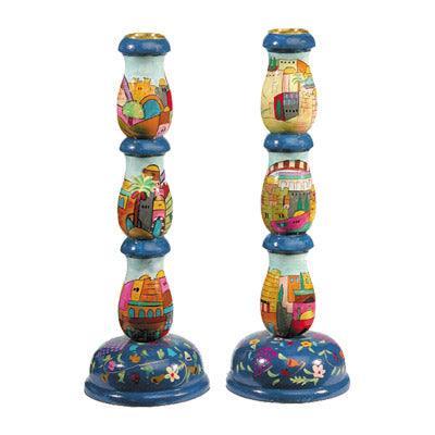Large Jerusalem Candlesticks