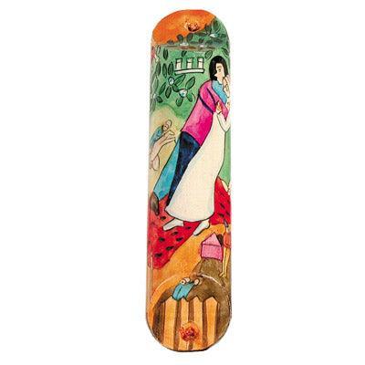 Large Wooden Mezuzah (EM-MZL Round)