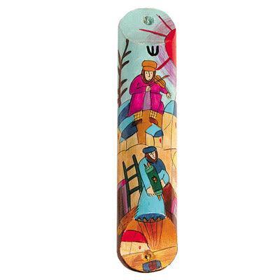 Large Wooden Mezuzah (EM-MZL Round)