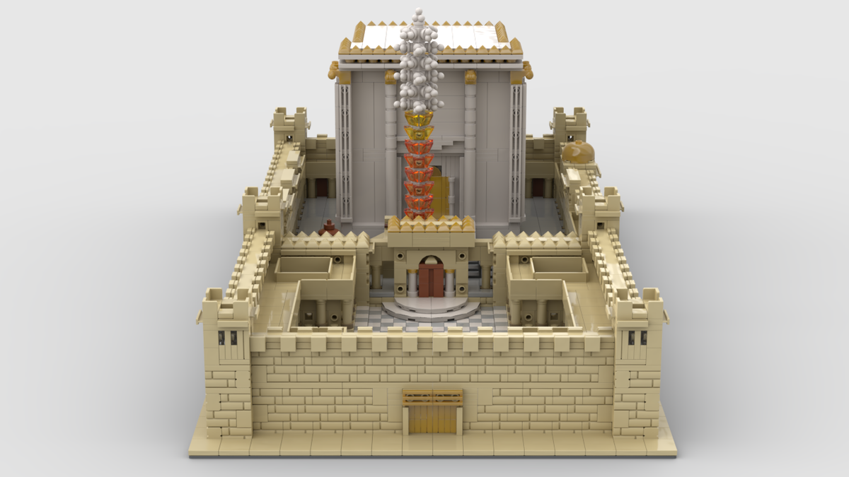 Second Beis Hamikdash Lego Model 5"x10" -742Pcs.