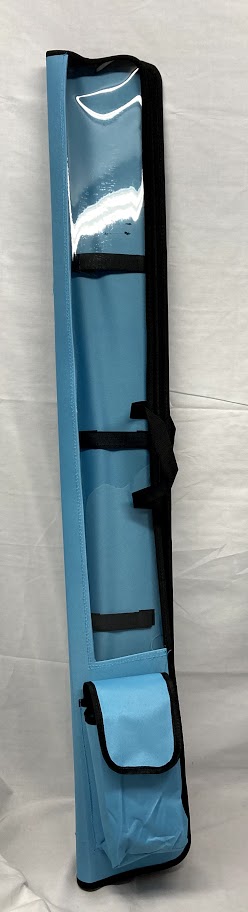 Light Blue Vinyl Lulav Holder with Shoulder Strap and Etrog Pouch 47&quot; Long (L-LET7)