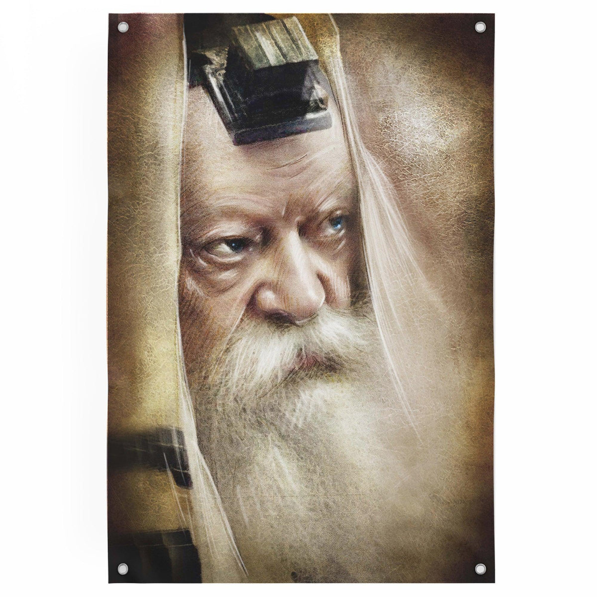 The Lubavitch Rabbi Poster | Sukkah decoration for Sukkot - Jewish Art Sukkah sign for Sukkah tent, Decorations for Sukkot Holiday | Chabad - Ben-Ari Art Gallery