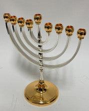 Classic Silver Gold Plated Chanukah Menorah