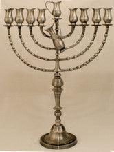 Pitchers 25" Pewter Oil Menorah
