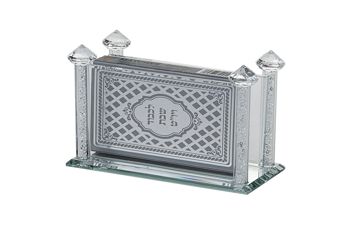 MATCH BOX HOLDER CRYSTAL WITH CRUSHED STONES