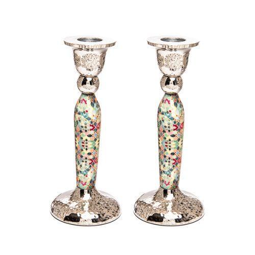 Metal Candlesticks w/ Design 6.5" (EM-CSV)