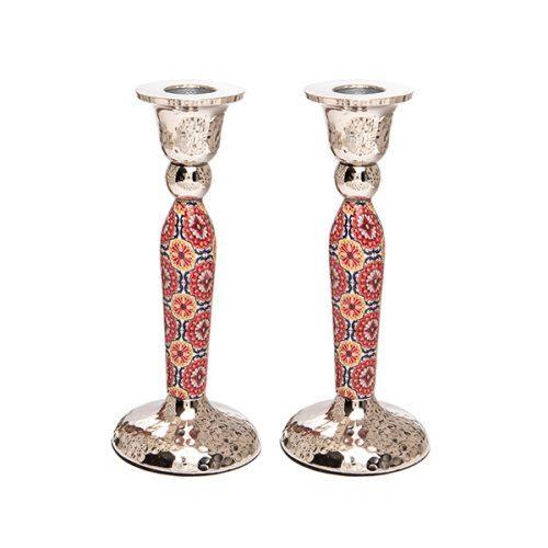 Metal Candlesticks w/ Design 6.5" (EM-CSV)