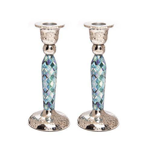 Metal Candlesticks w/ Design 6.5" (EM-CSV)