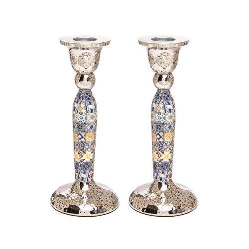 Metal Candlesticks w/ Design 6.5" (EM-CSV)