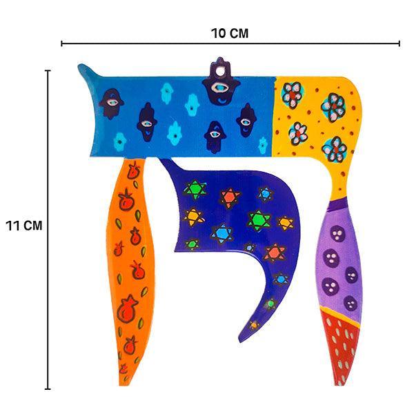 Metal  Wall Hanging-4" Chai-Multicolor (EM-SHM1)