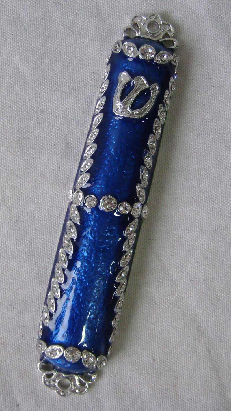 MEZUZAH ENAMEL BLUE