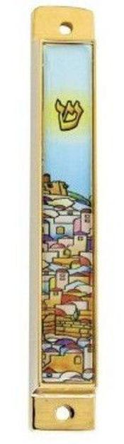 MEZUZAH ENAMEL JERUSALEM CITY