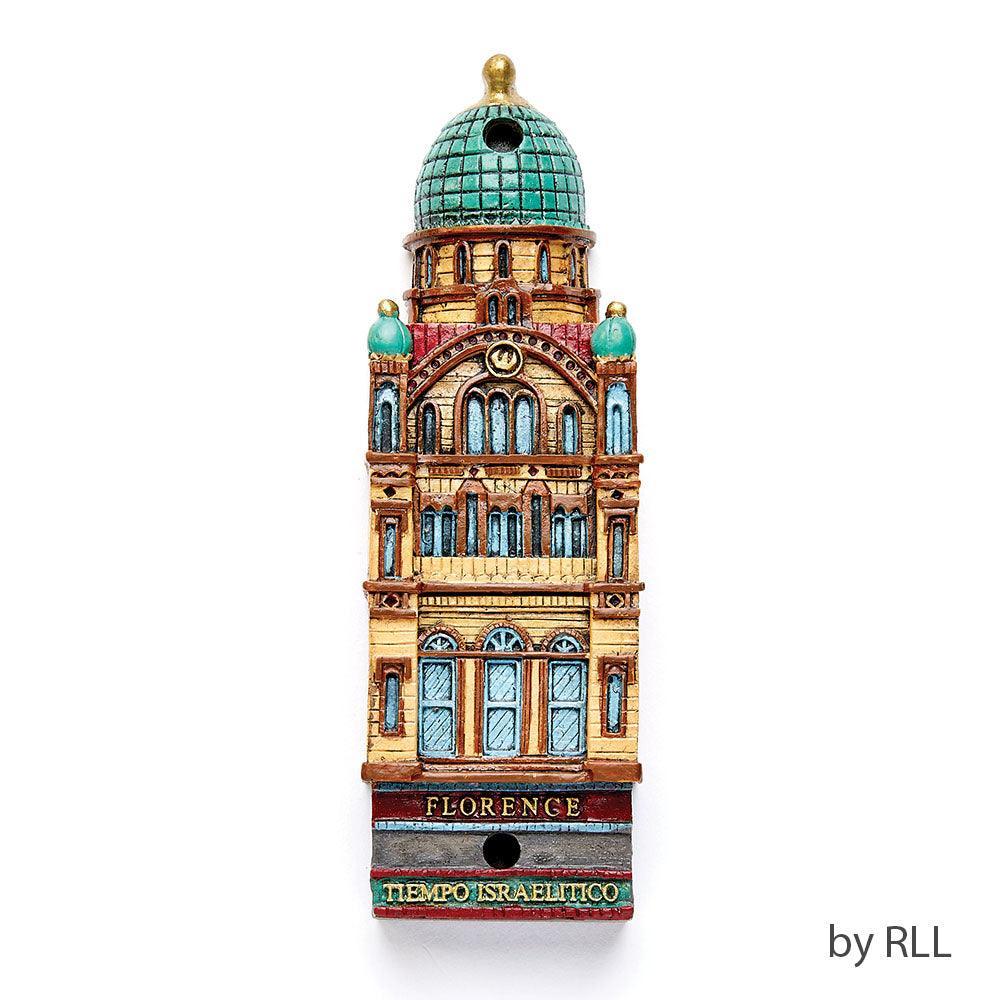 MEZUZAH, FLORENCE SYNAGOGUE REPLICA, RESIN, 4 3/4"
