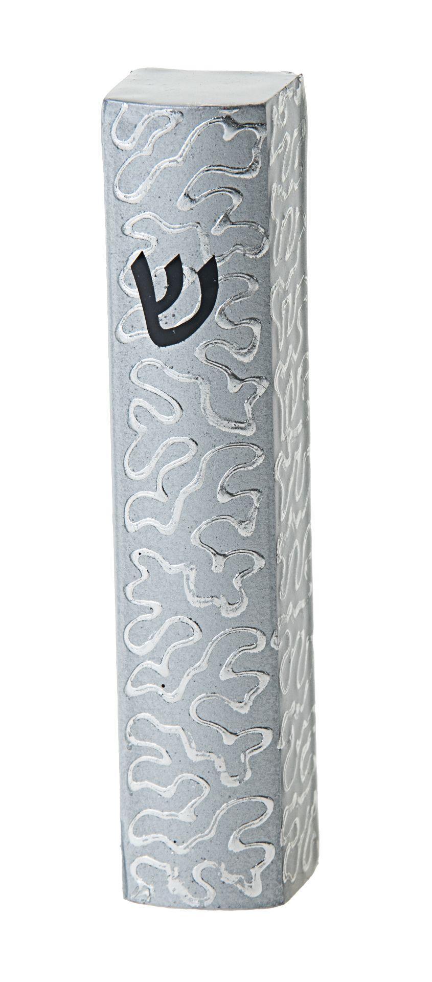 MEZUZAH METAL SILVER CURLS