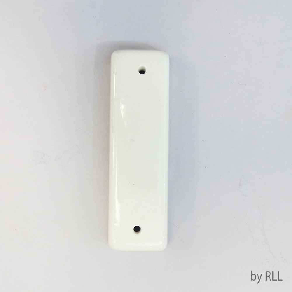 MEZUZAH, PLAIN WHITE, CERAMIC, 4.5"