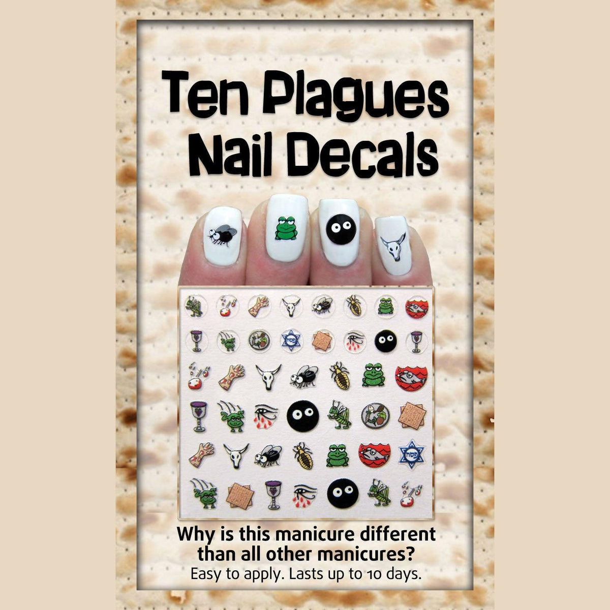 MIDRASH MANICURES PASSOVER NAIL DECALS,INC 44 DECALS