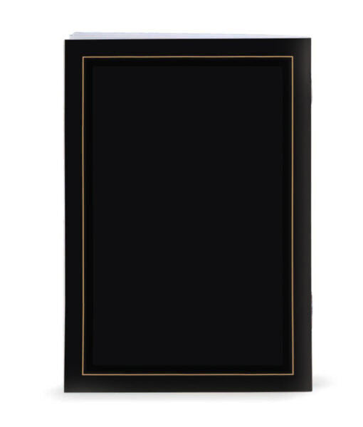 Custom Mincha Maariv with Border – Pocket Size 3X4 (Black Gold) (Ashkenaz)