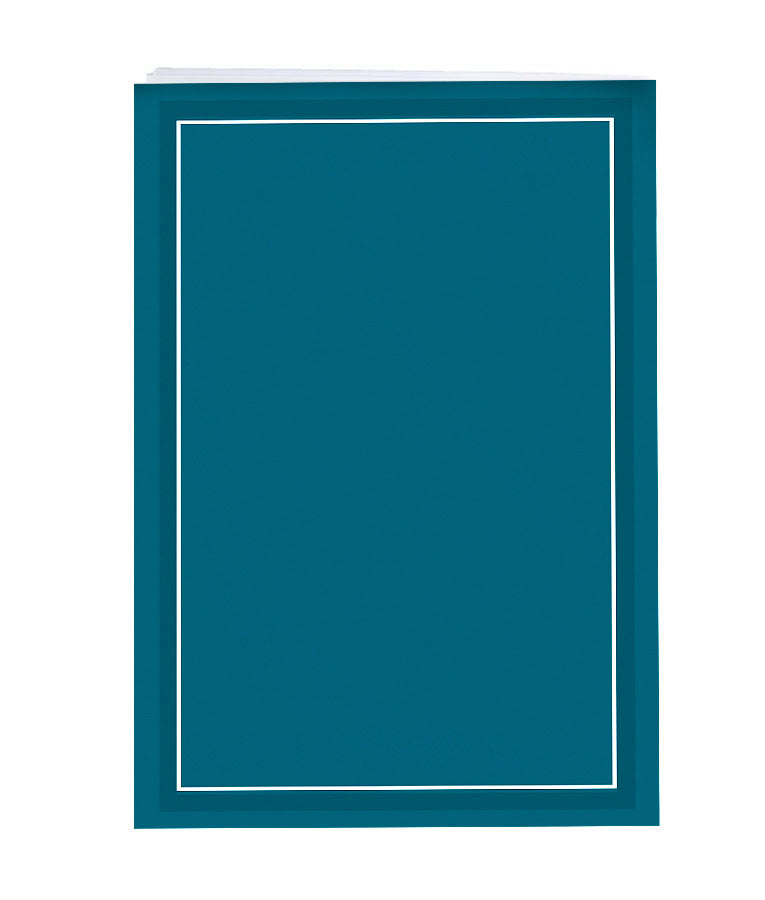 Mincha-Maariv Laminated Custom Embossment W/ Border Turquoise Sefard