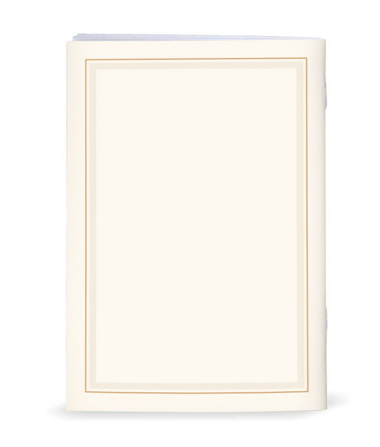 Mincha-Maariv Laminated Custom Embossment W/ Border Cream Ashkenaz