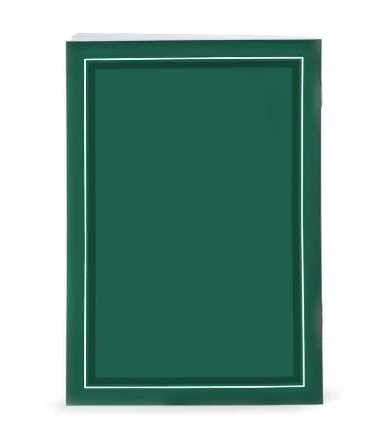 Mincha-Maariv Lamin Custom Embossment W/Border Green E"M