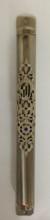 Pewter Mezuzah Case Floral Design 15cm