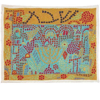 Mosaic Hand-Embroidered Challa Cover (EM-CHE16)