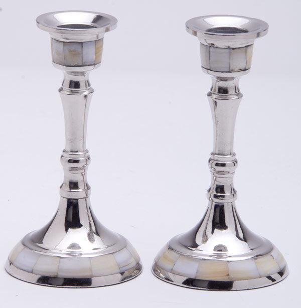 MOTHER OF PEARL CANDLE STICKS