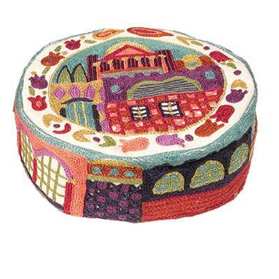Multicolored Jerusalem Hand Embroidered Hat