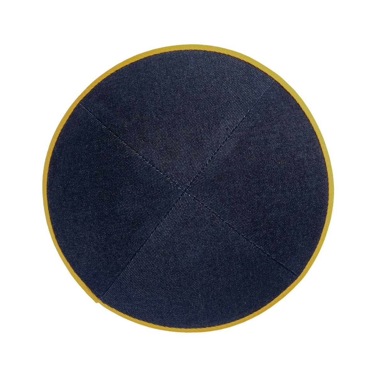 IKIPPAH DARK DENIM COLORS W/ COLORED RIM YARMULKE