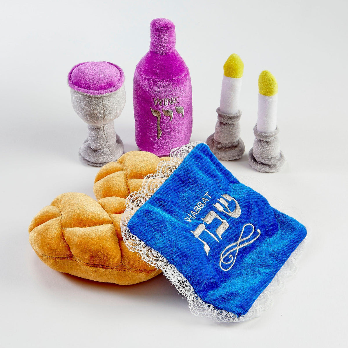 MY SOFT SHABBAT SETÃ¢â€žÂ¢ , PLUSH, 7PCS, 6", GIFT BOXED