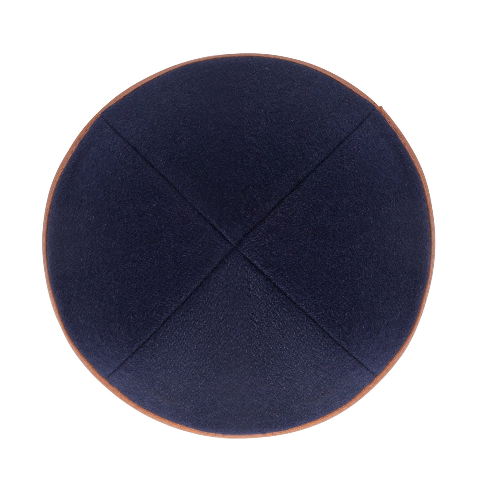 IKIPPAH WOOL W/ LEATHER RIM YARMULKE