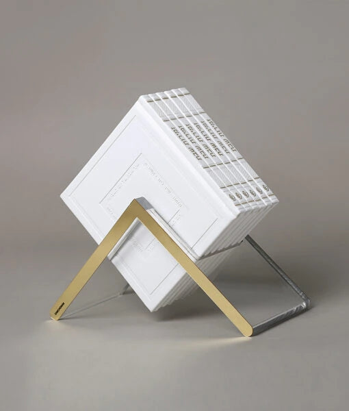 Noam style Lucite Zemiros Stand (Ashkenaz/Sfarad) (White)