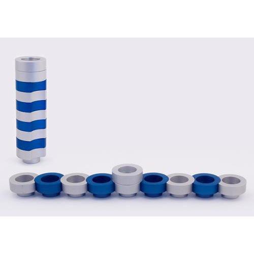 DOUGHNUT DESIGN - MENORAH - blue - mn003, silver