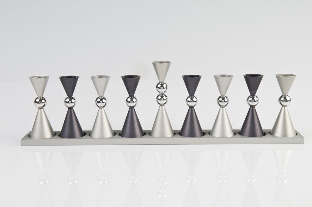 The Mini Ball Menorah - gray-silver -033