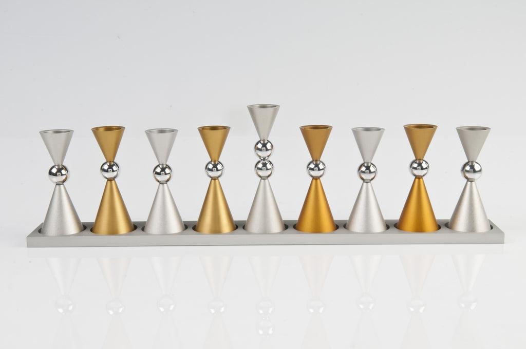 The Mini Ball Menorah - gold-silver 035