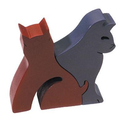 Pair of Cats Small Freestanding Wooden Puzzle