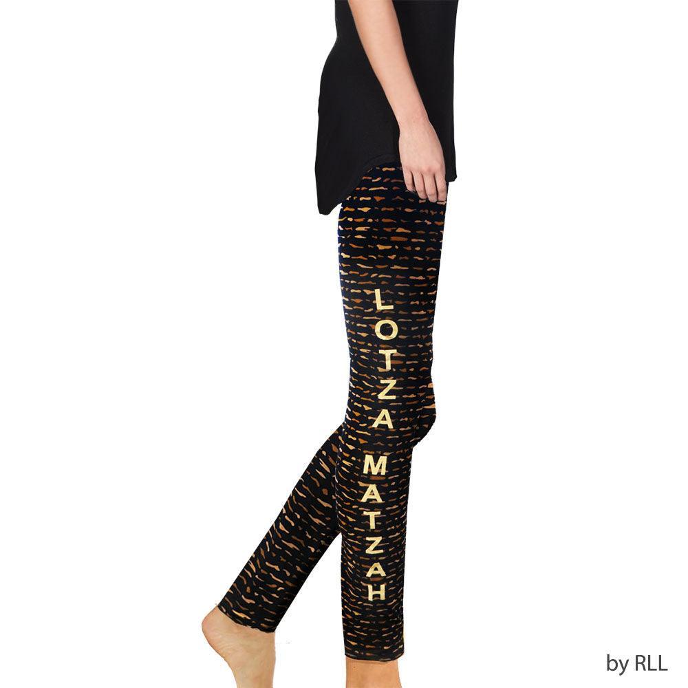 PASSOVER LEGGINGS, "LOTZA MATZAH", POLY, ADULT, ONE SIZE, CARDED